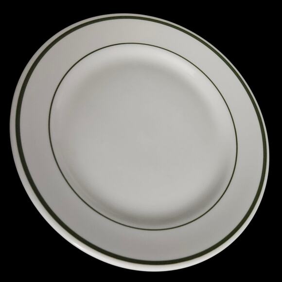Shenango China Green Band Dinner Plate Vintage Restaurant Ware USA - Picture 1 of 4